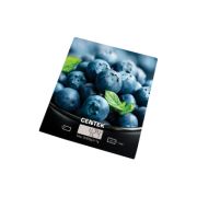 Весы CENTEK-2462 (кухонные-электронные),стекло (Голубика), max 5 кг, шаг 1г, LCD
