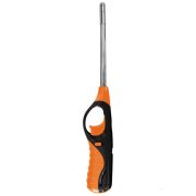Зажигалка газовая т.м. BBQ ECOS 88C-О защита от ветра, оранжево-черная