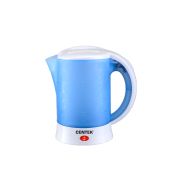 Чайник Centek-0054 Blue (бело/синий) 0,6л, 600W, Дорожный чайник+2чашки+2 ложки