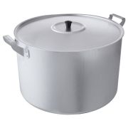 Кастрюля SCOVO 20л, МШ-007 серый, алюминий, без покрытия, металл крышка
