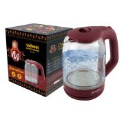 Чайник МАТРЕНА МА-006 стекло,1,8л, вишневый