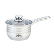 Сотейник LARA LR03-11 (нерж) 16*8см, 1,3л, капс.инд.дно,